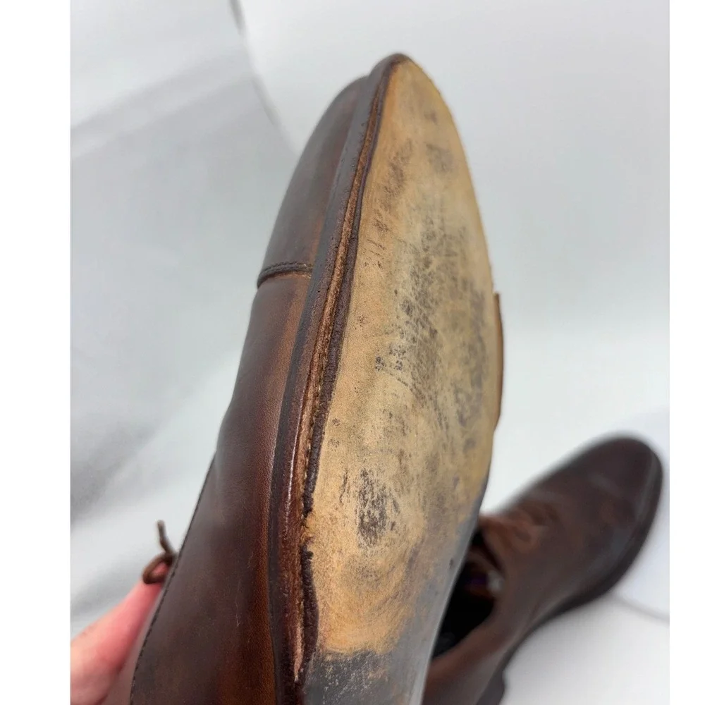 SID MASHBURN Mens Dress Shoes Dark Brown Leather‎ Cap Toe Oxford England 10.5